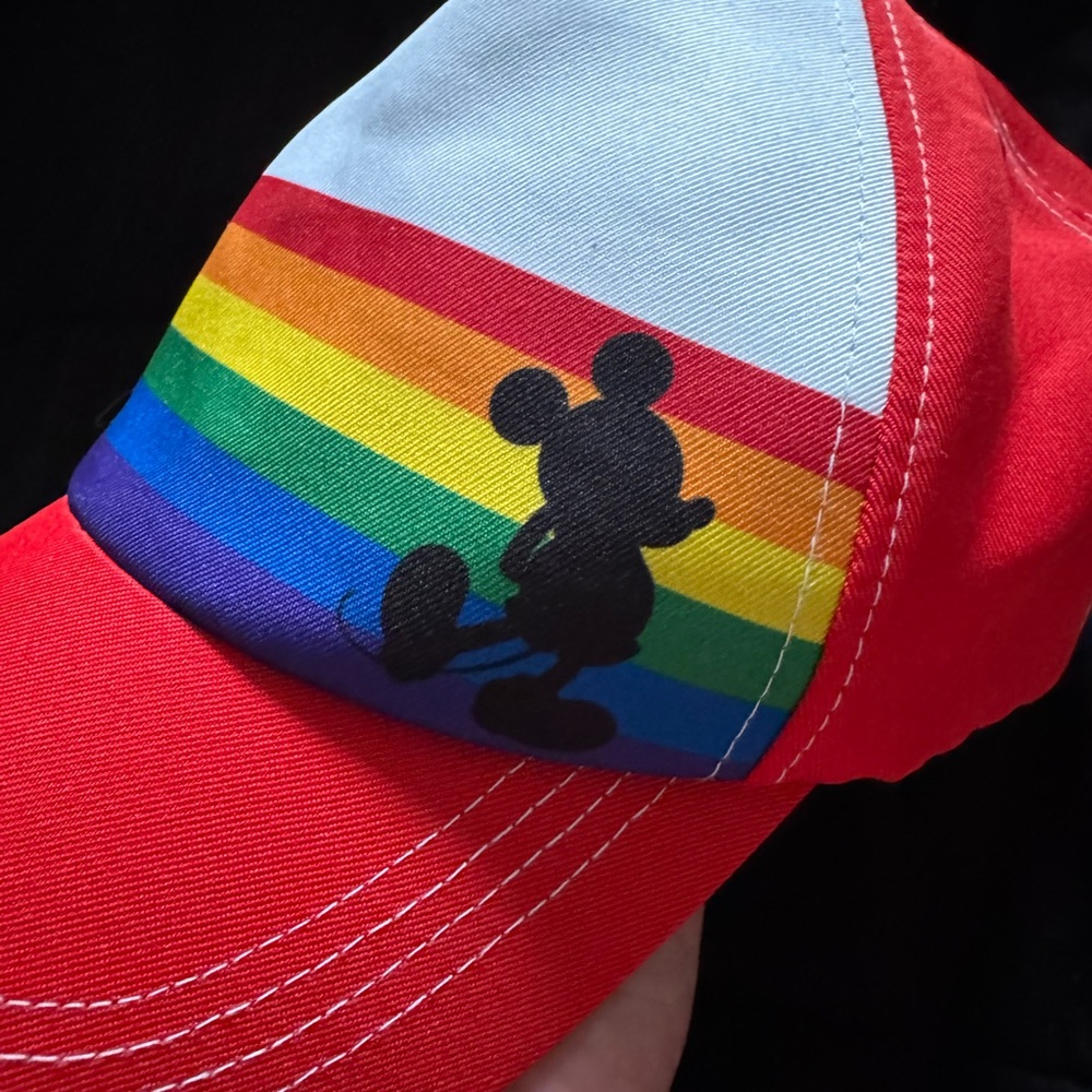 Disney Red Cap with Rainbow Design